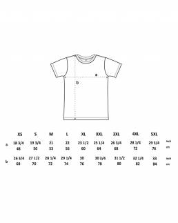 Valley Hops Brewing Earth T-Shirt Size Chart