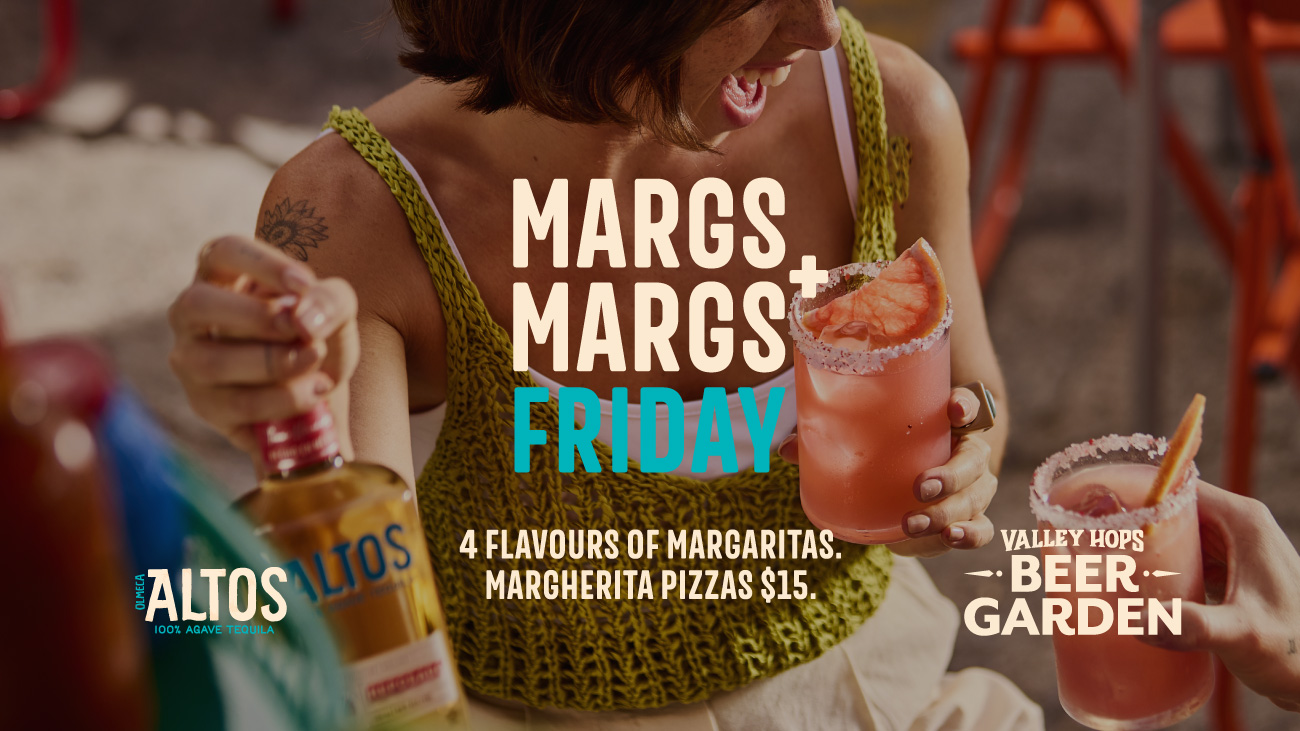 Valley Hops Beer Garden $15 Margs & Margs Brisbane